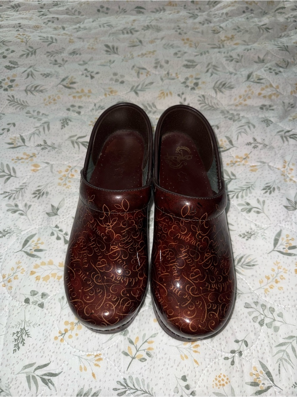 Dansko Limited Edition 20th Anniversary Brown Leather Clogs